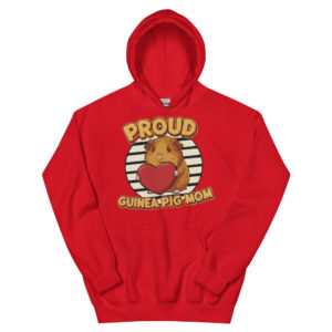 Uniseks hoodie Proud Guinea Pig Mom (Brown)